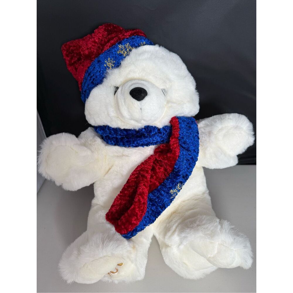 Kmart Vintage Holiday‎ BEAR 2001 Collectible Snowflake Teddy 18” Plush Christmas